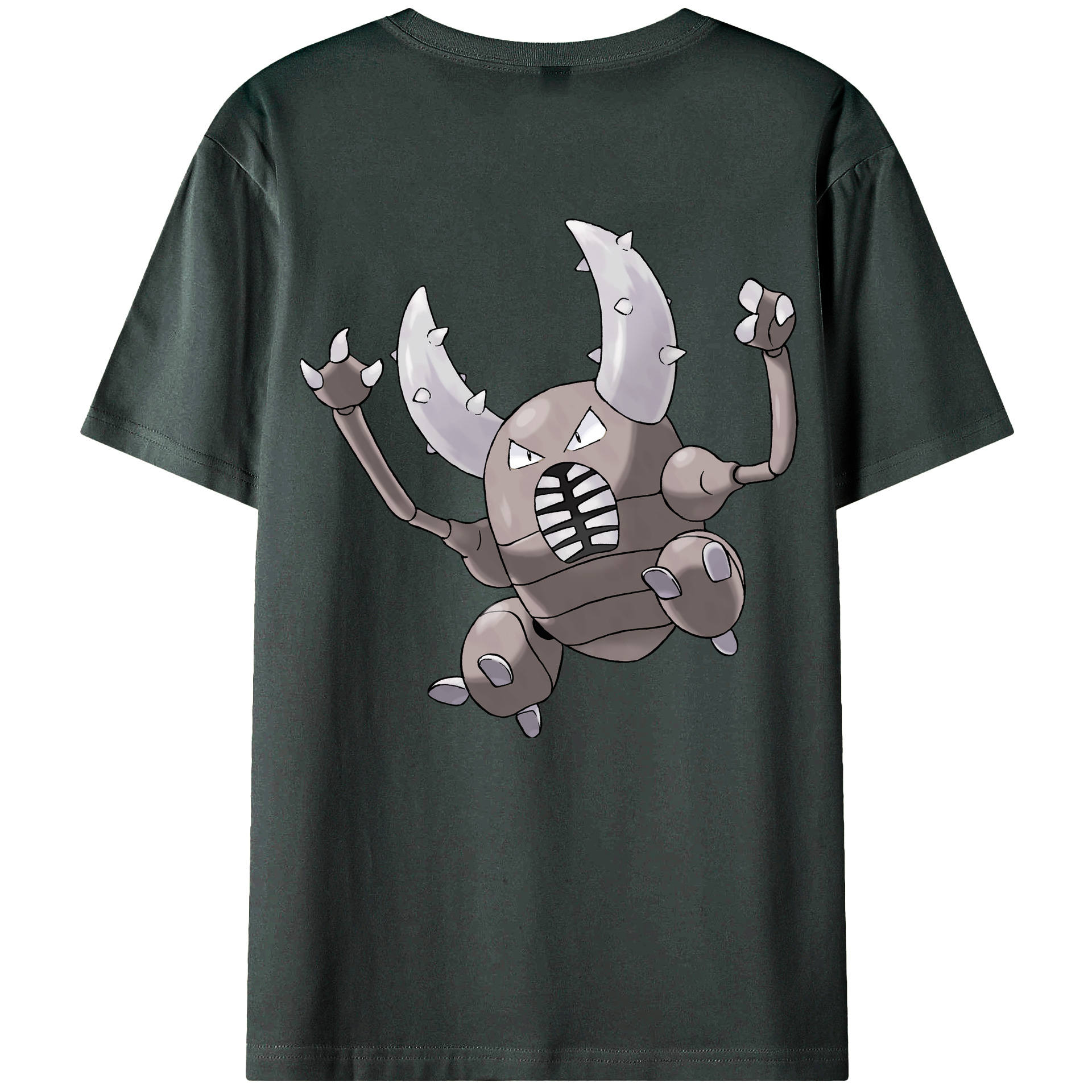 （画像用） ポケットモンスター Pokémon 綿100％ メンズ半袖Tシャツ（バックプリント） 通気性